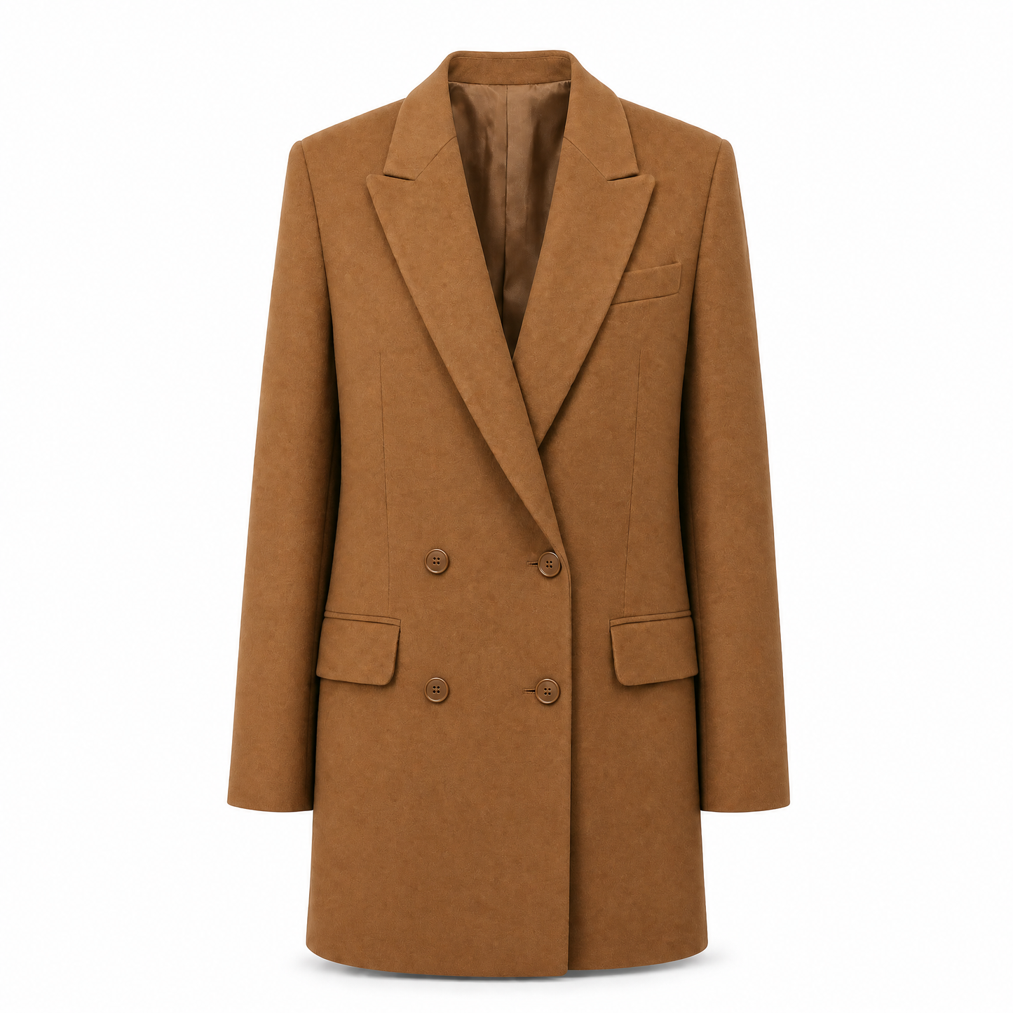 Camille Doppelreiher-Blazer in Kamel