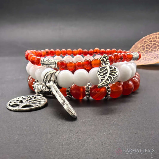 Das Eis und Feuer Energieausgleich Armband-Set