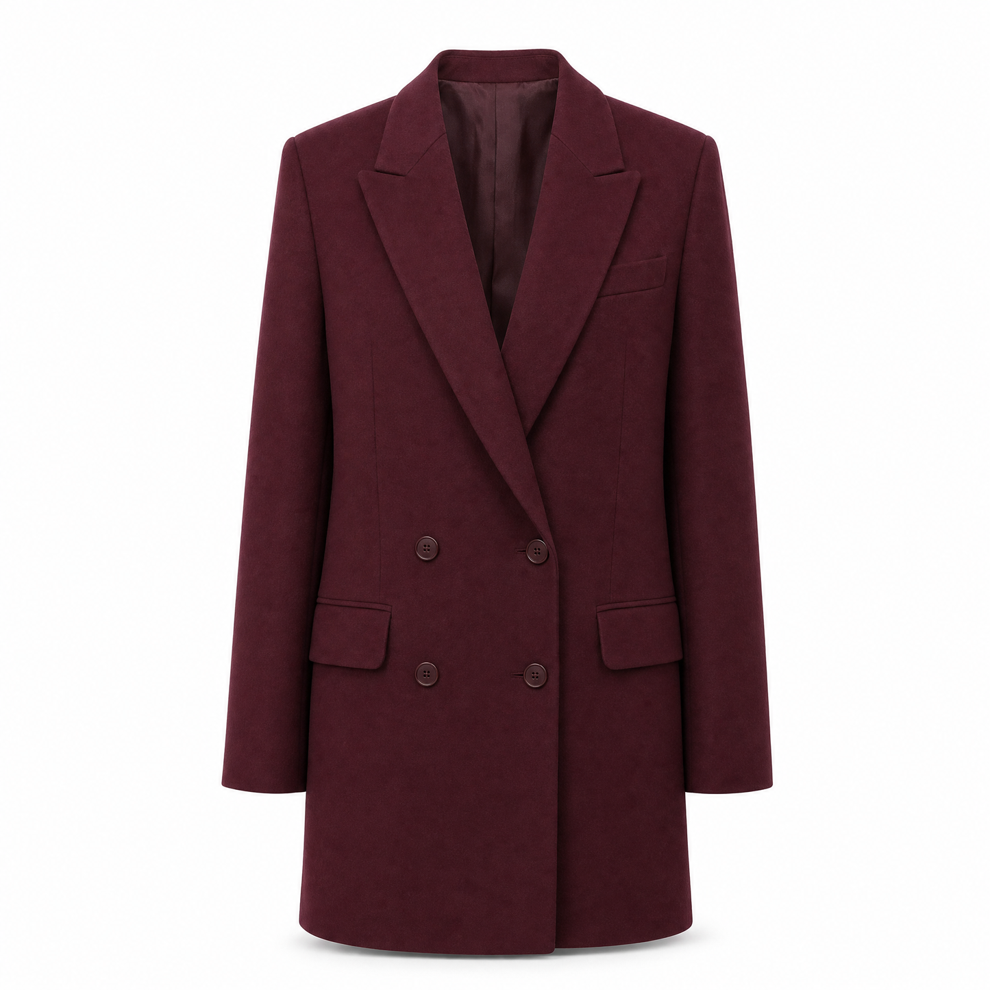 Camille Doppelreiher-Blazer in Pflaumenrot