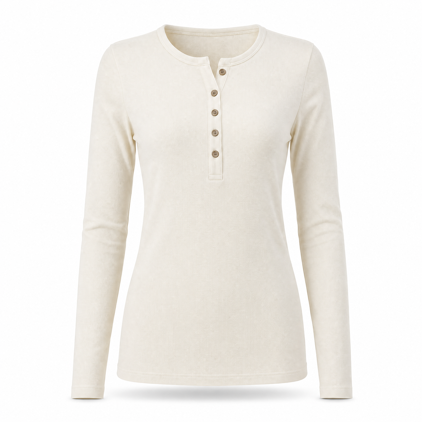 Rowan Henley-Shirt in Elfenbein