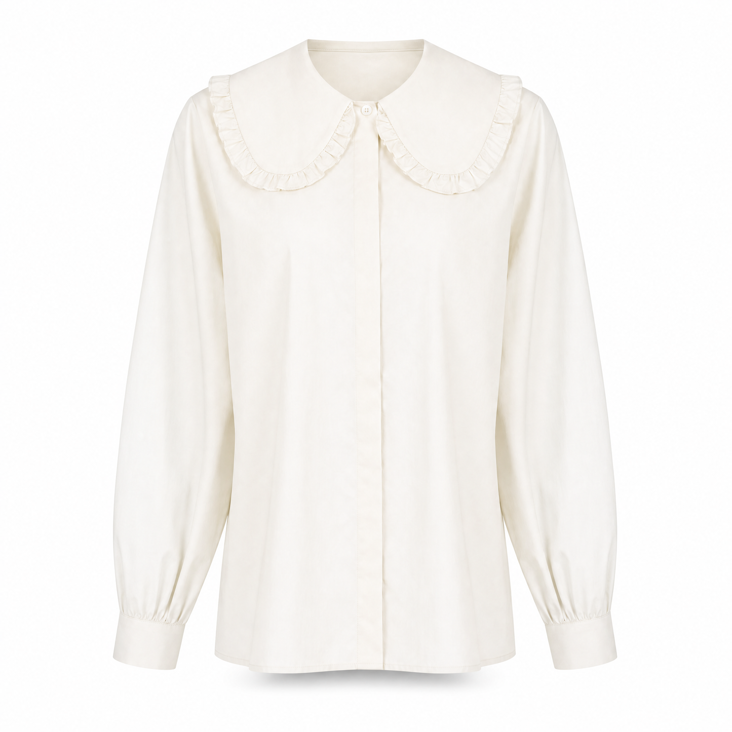 Louise Kragenbluse in Elfenbein