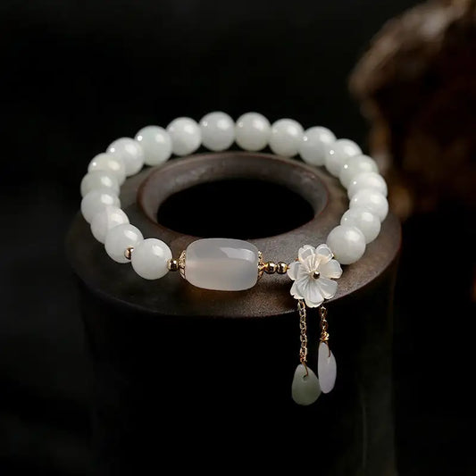 Weißer Jade Serene-Armband