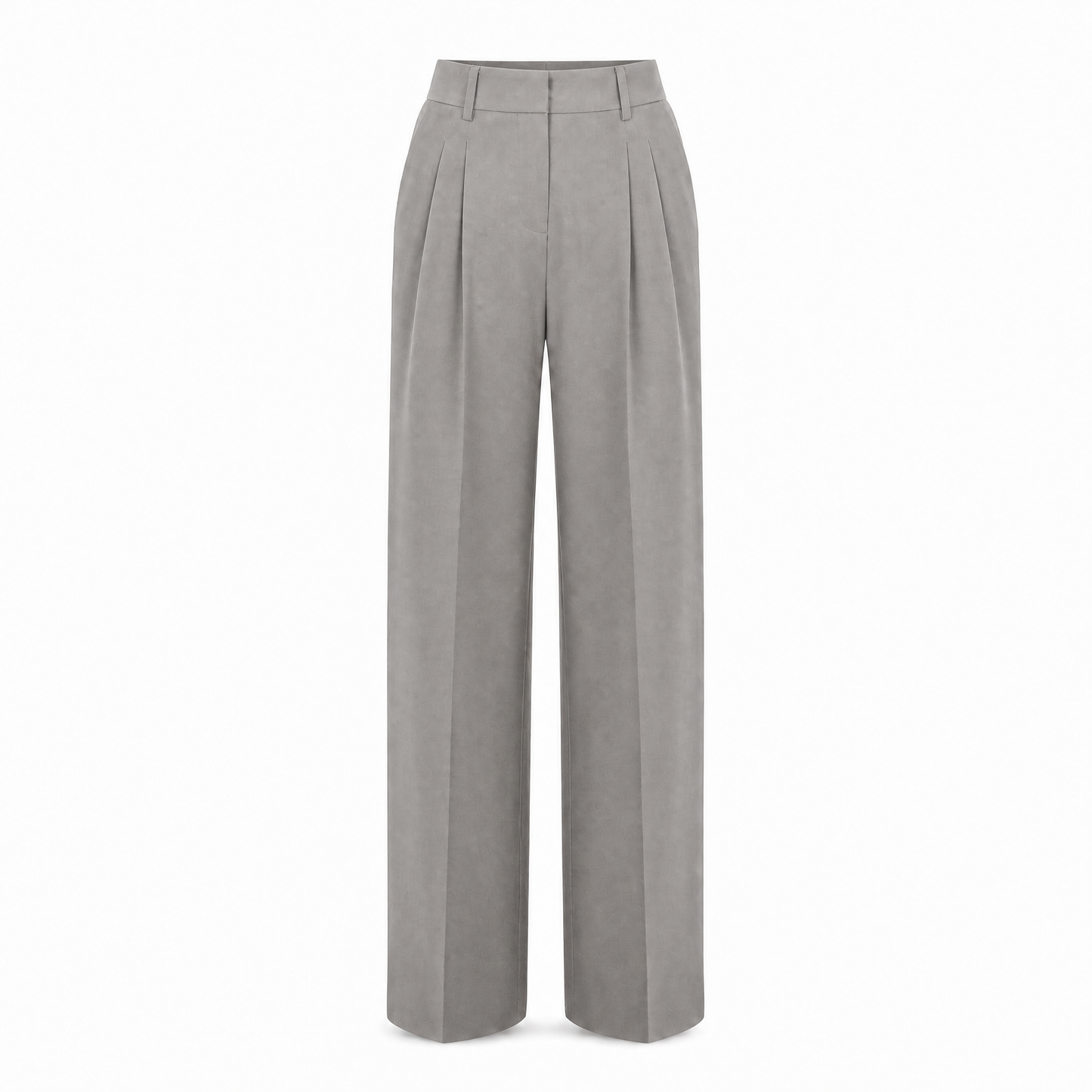 Sienna Bundfaltenhose in Steingrau