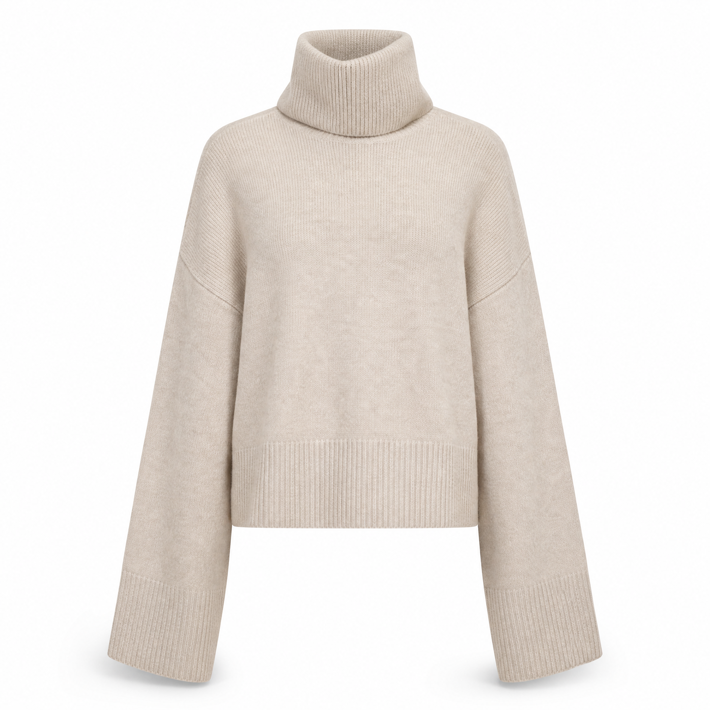 Freya Rollkragenpullover in Haferbeige