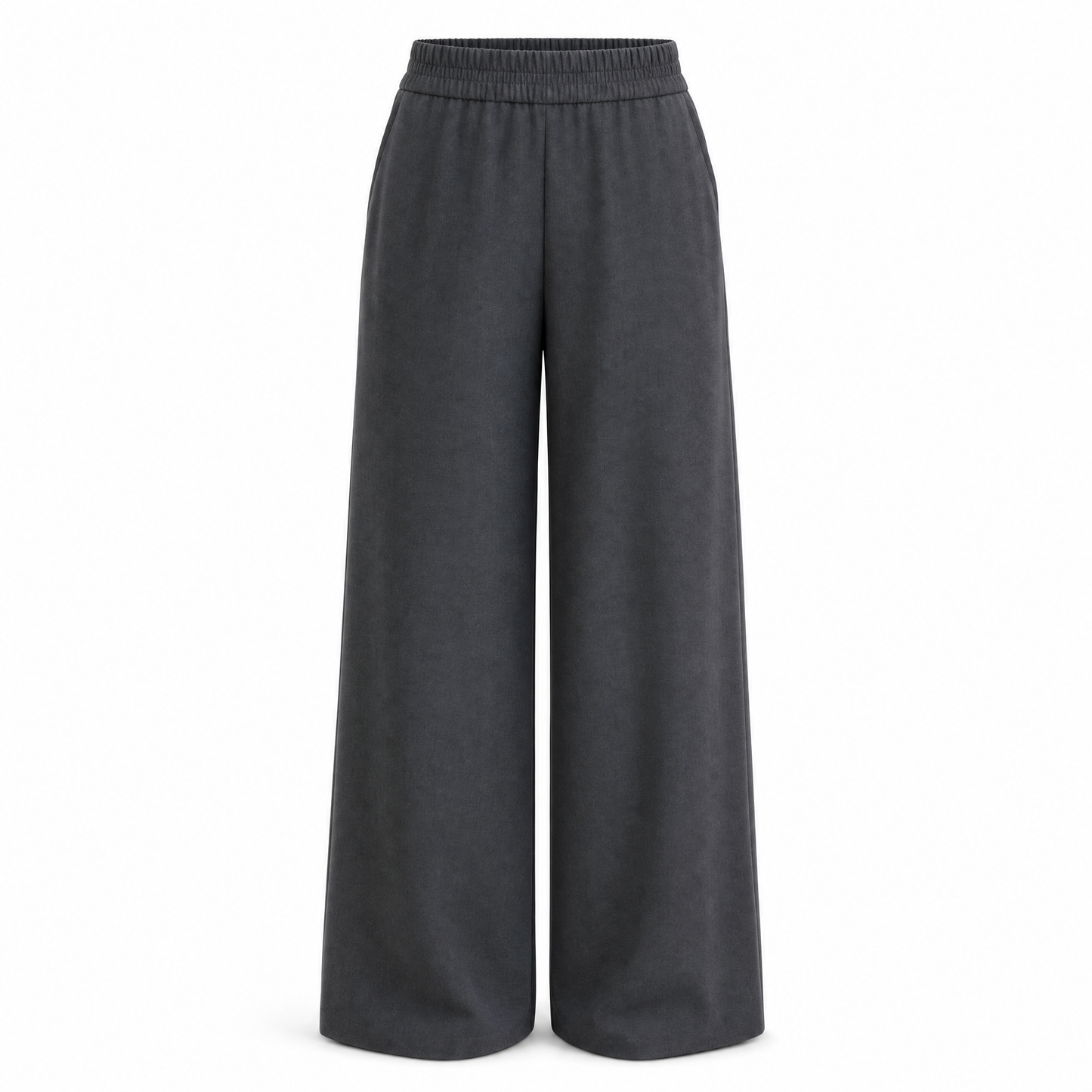 Inga Wide-Leg-Hose in Schiefergrau