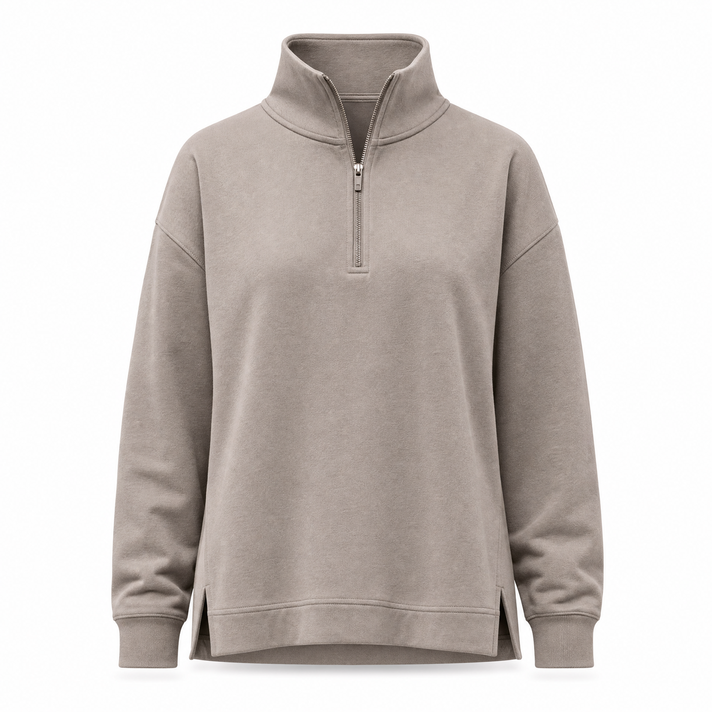 Eira Halbzip-Sweater in Greige
